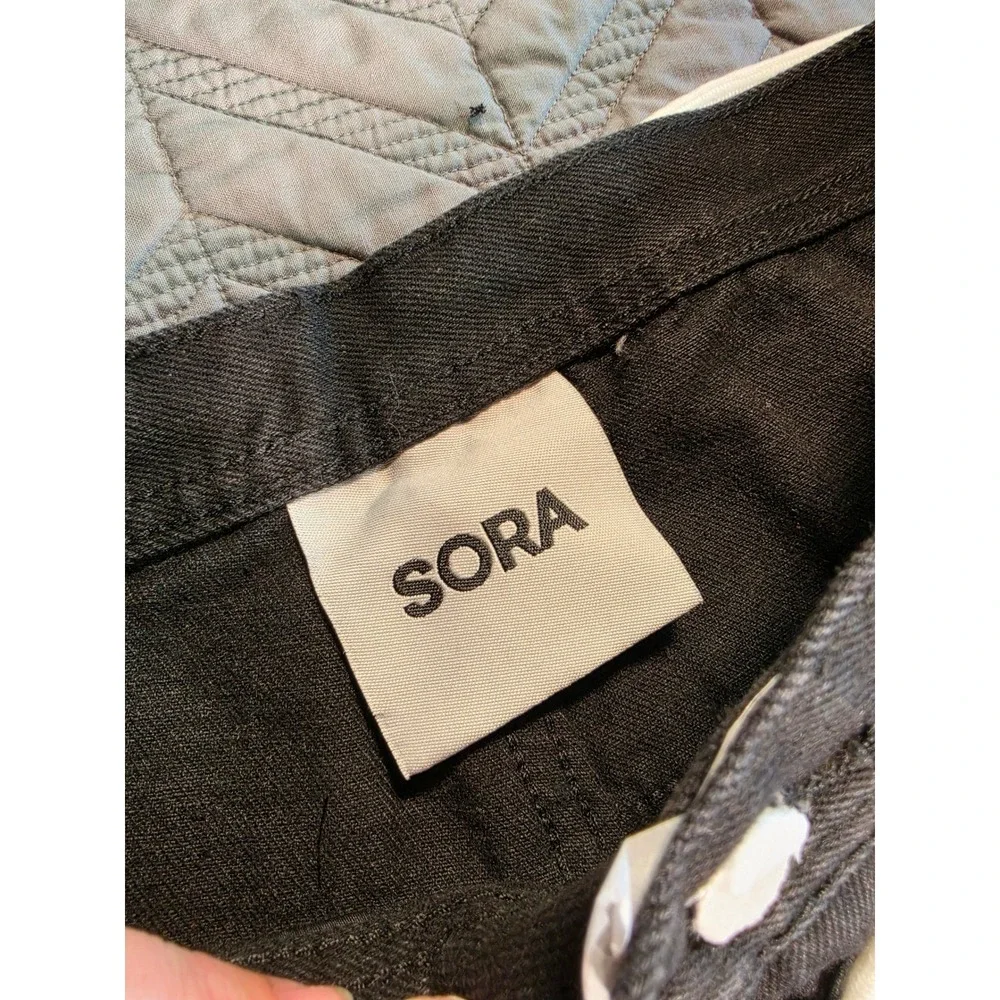 Sora Cruel Fate Distressed Cargo Pants Black Denim Heart Embroidery Mens Large